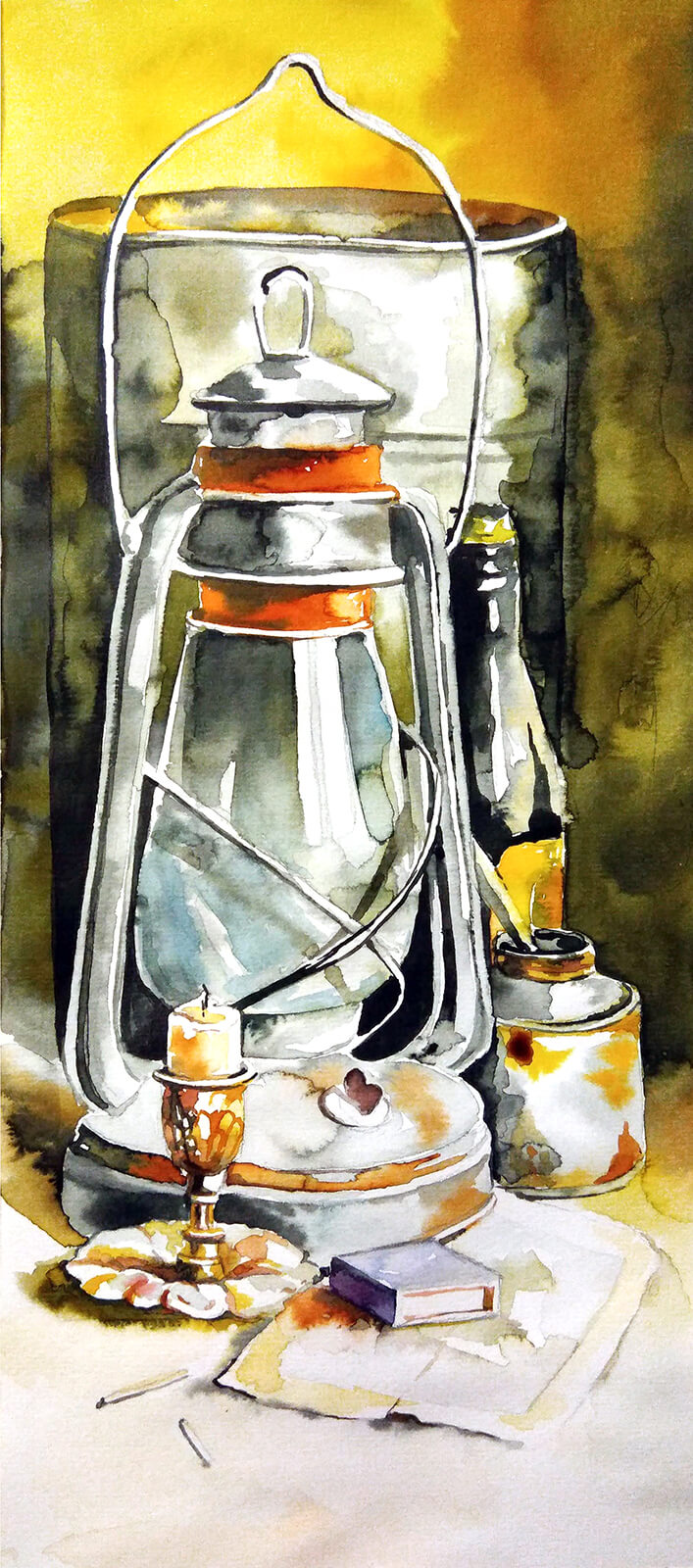 Lantern- Watercolor painting